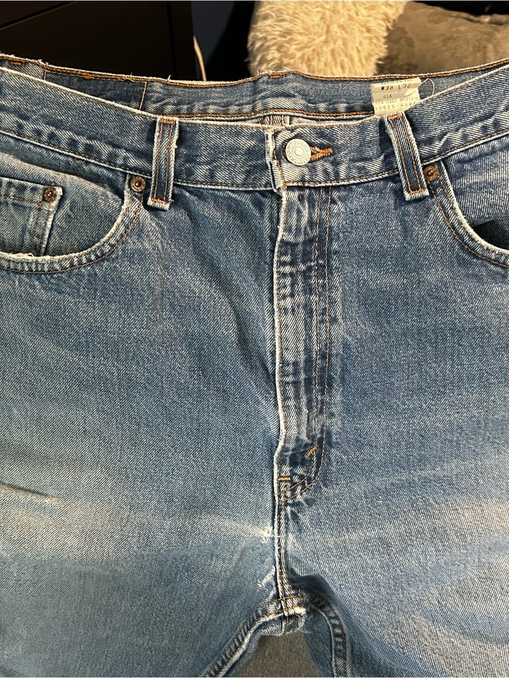 Levi's 505 Regular Fit Light Blue Jeans 38x32